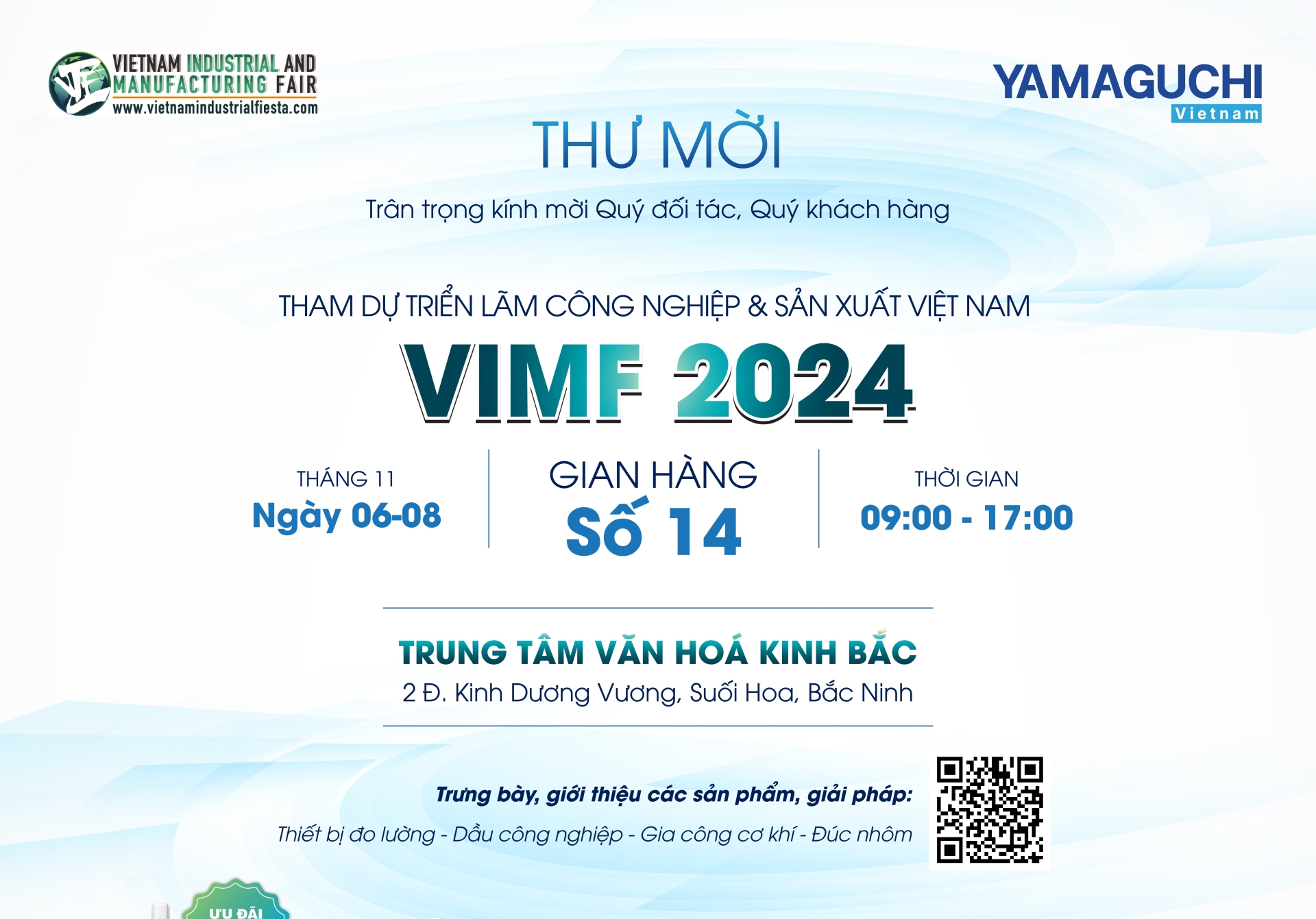 Thư mời tham gia Triển lãm Sản xuất và Công nghiệp VIMF Bắc Ninh 2024